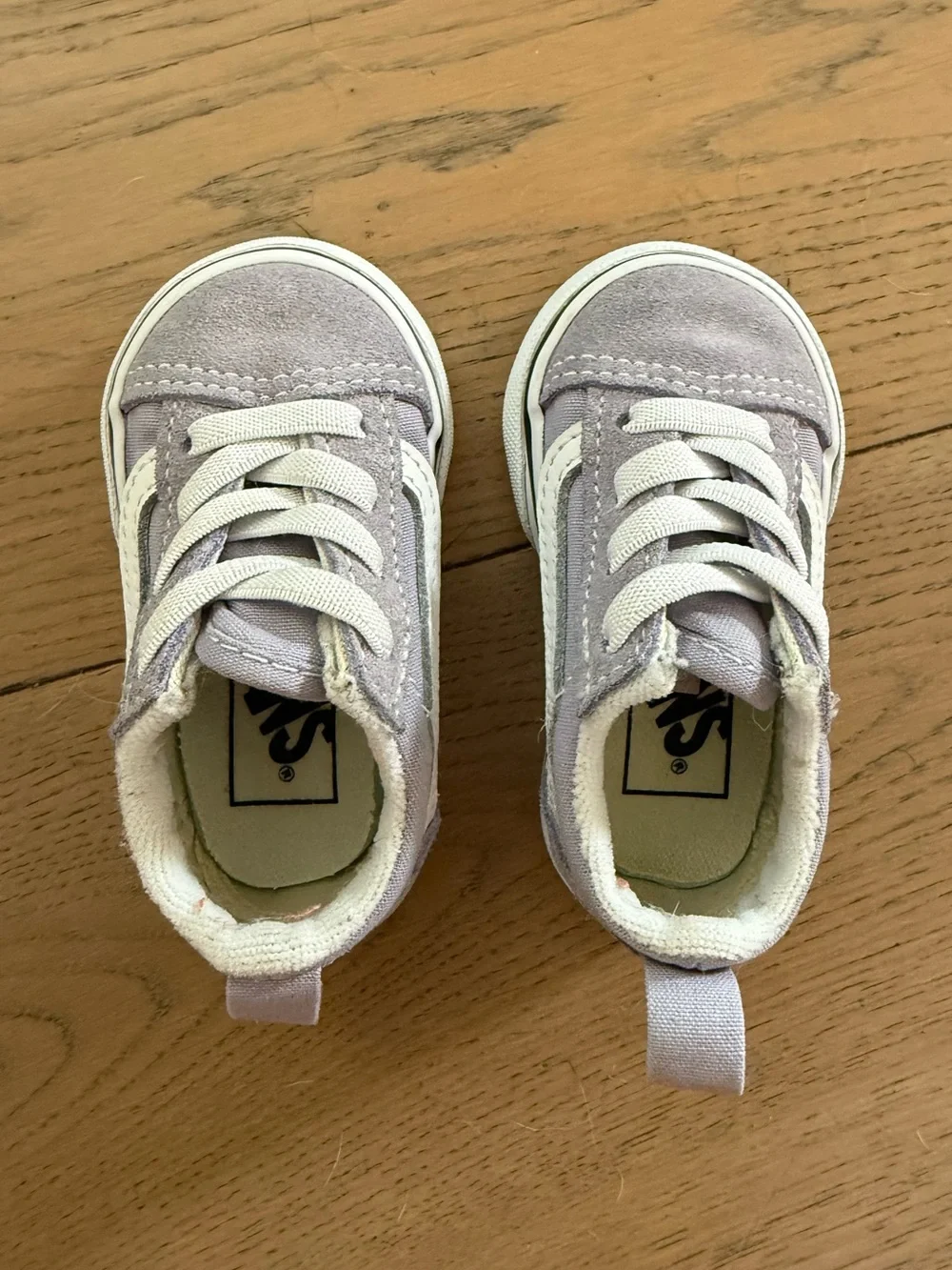 Vans Old Skool V Lavender Lilac Toddler Sneakers Size 2.5